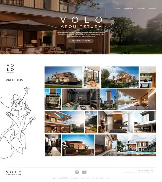 Site da Volo Arquitetura